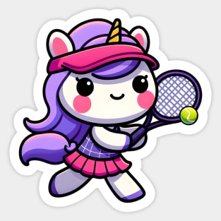 Tennis Unicorn Olympics 🎾🦄 - Ace the Cuteness! Sticker